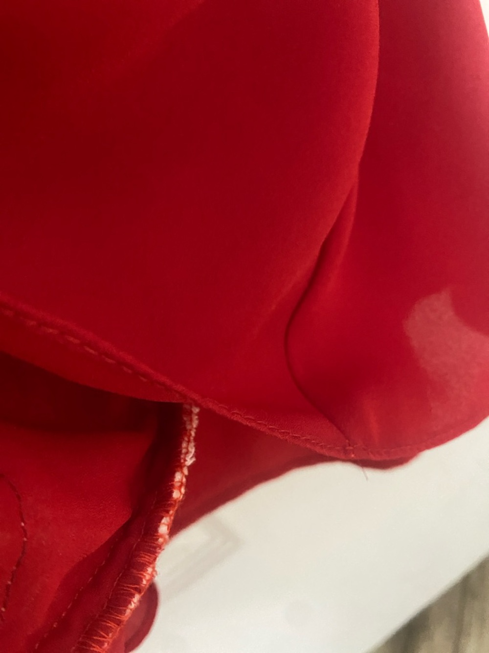Judith March Bright Red Elastic Waist Off-Shoulder Top-Strapless Dress - Picture 8 of 10